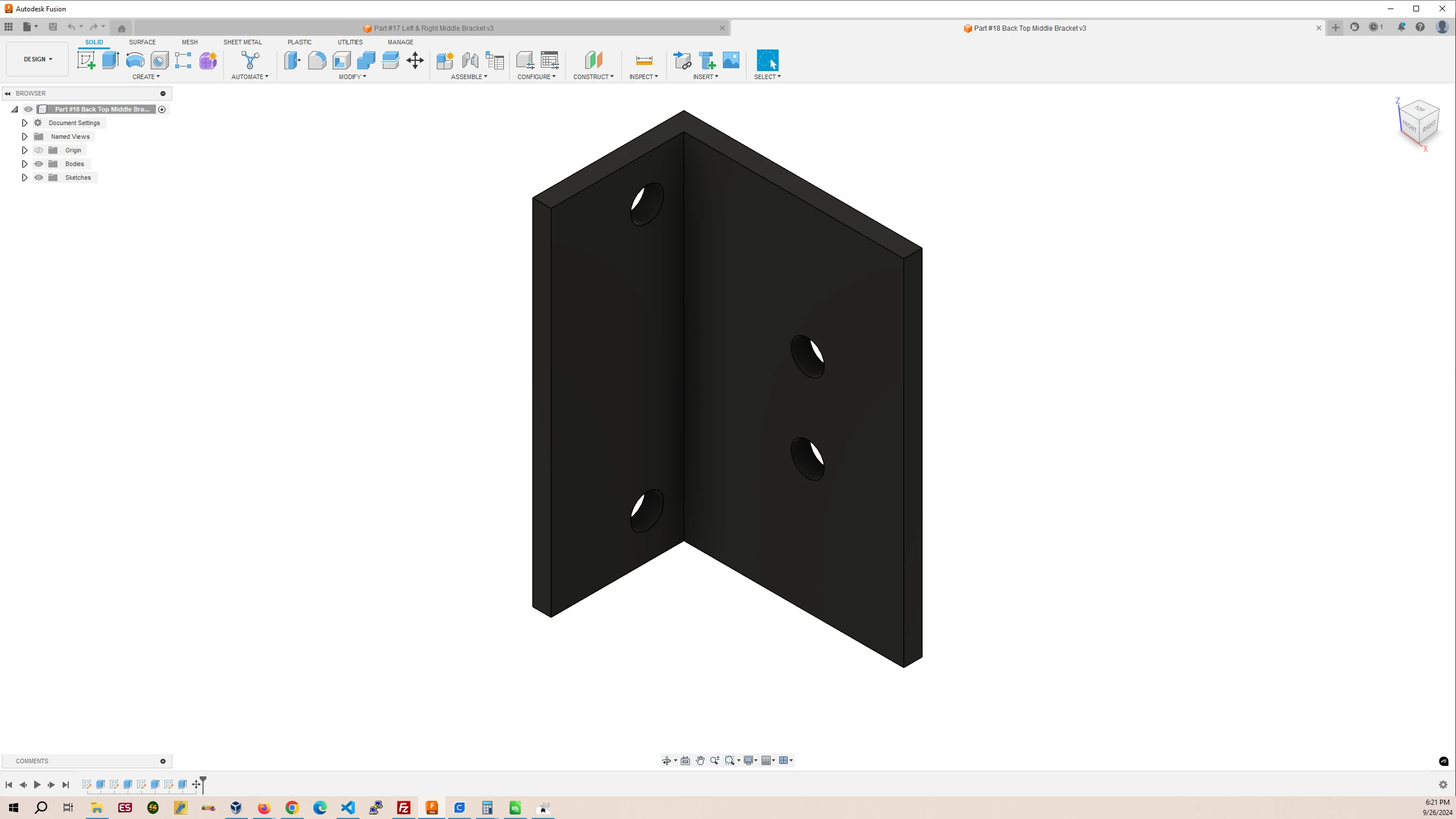 Back Top Middle Bracket