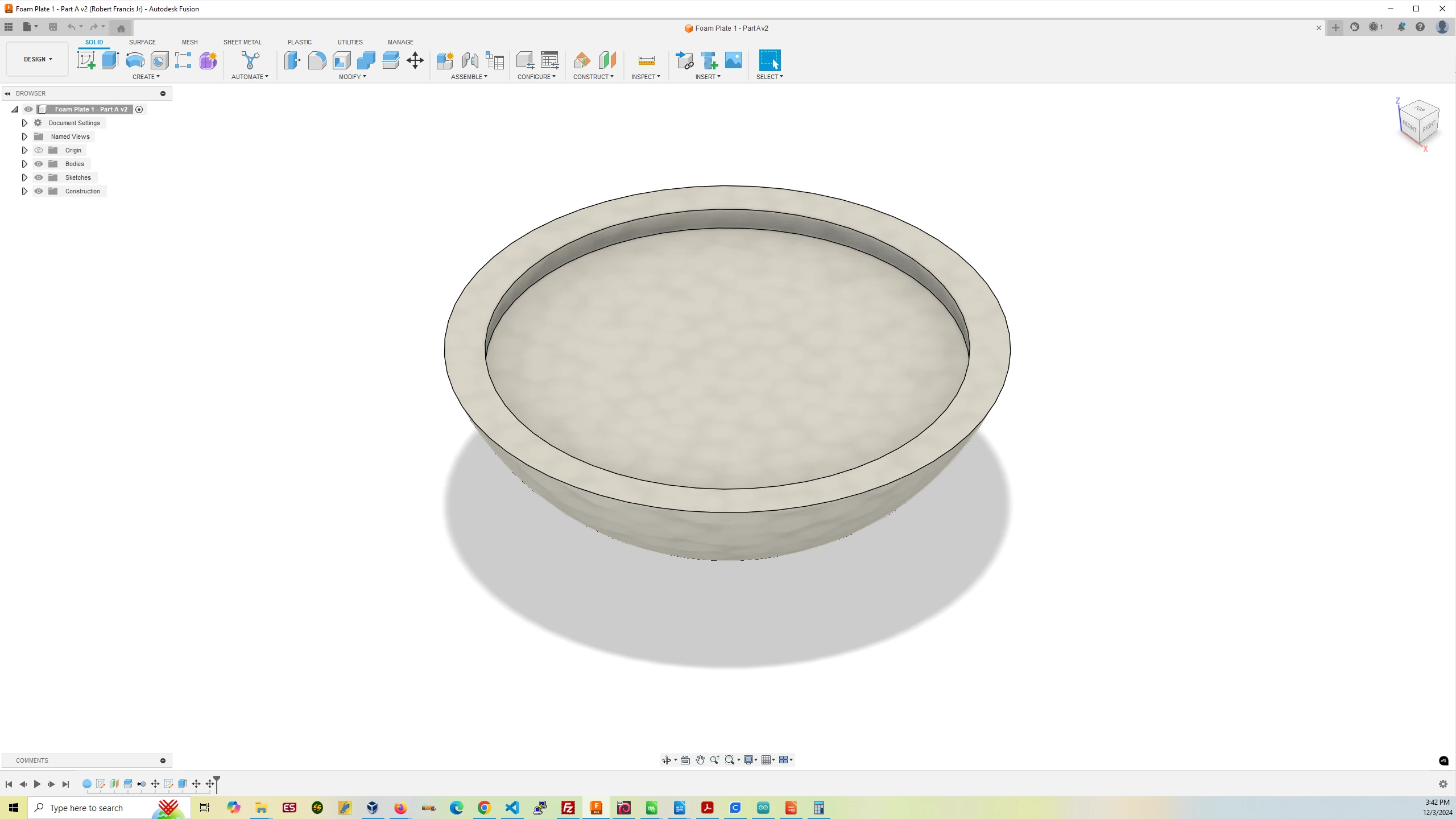 Mark 3 Foam Plate #1