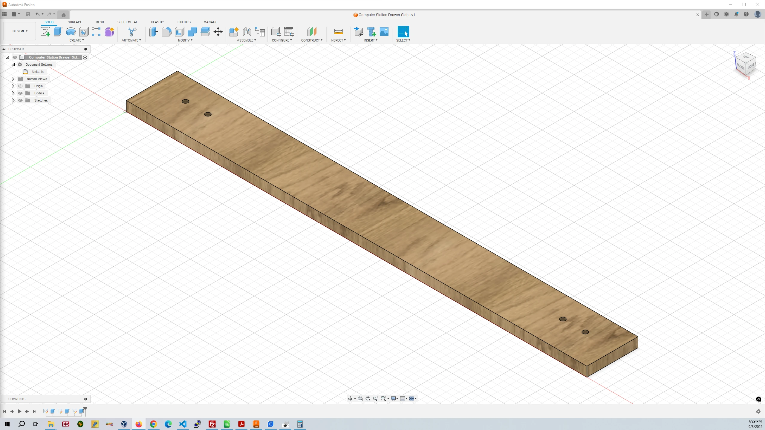 Computer Station Drawer Sides