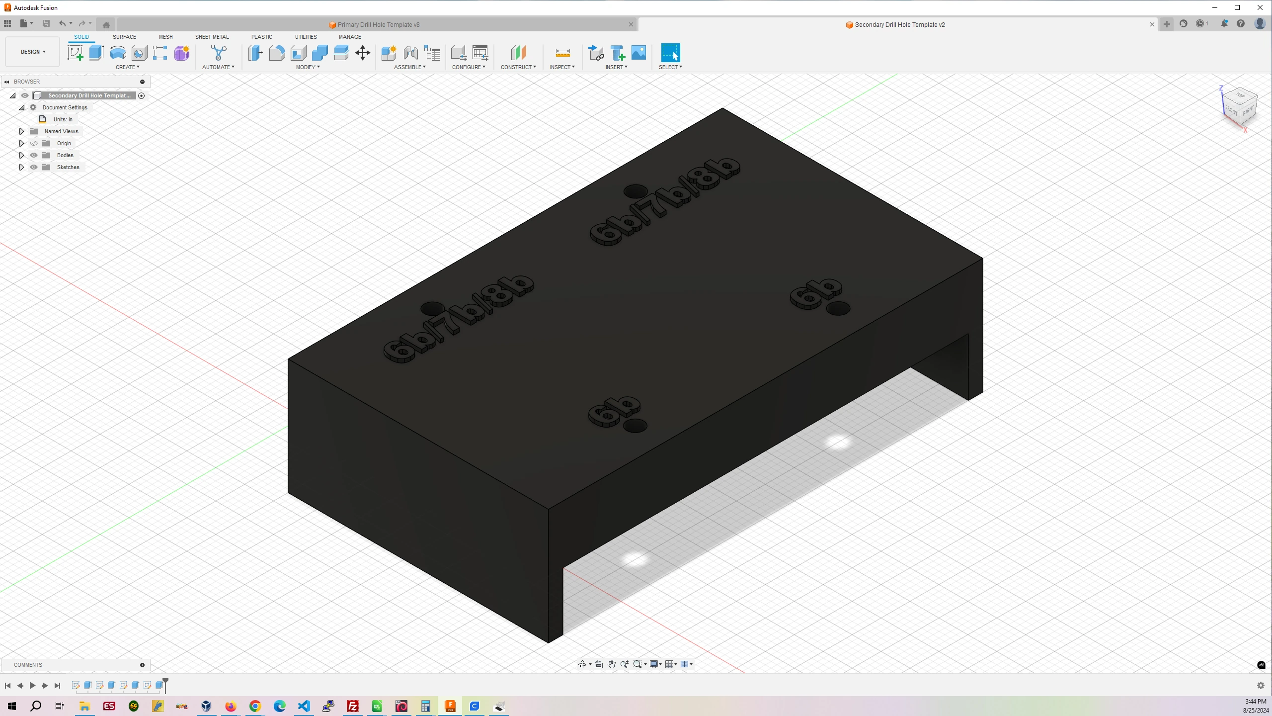 Drill Hole Template #2