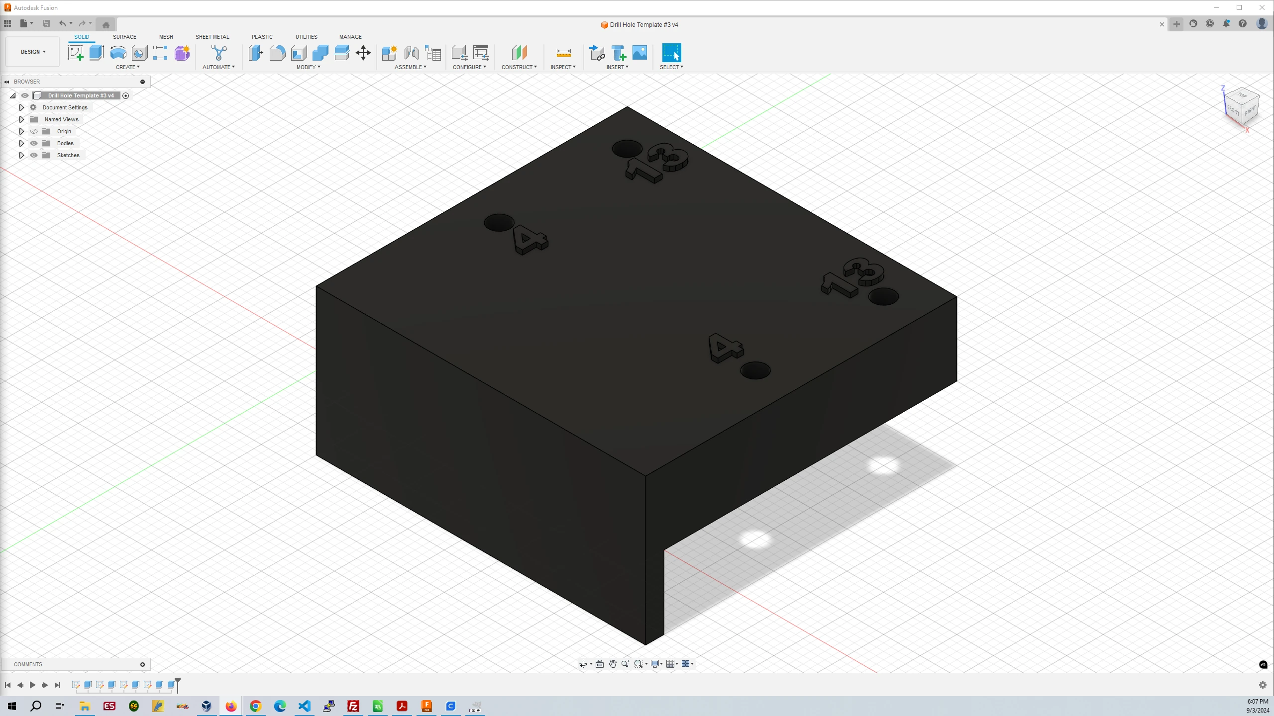 Drill Hole Template #3