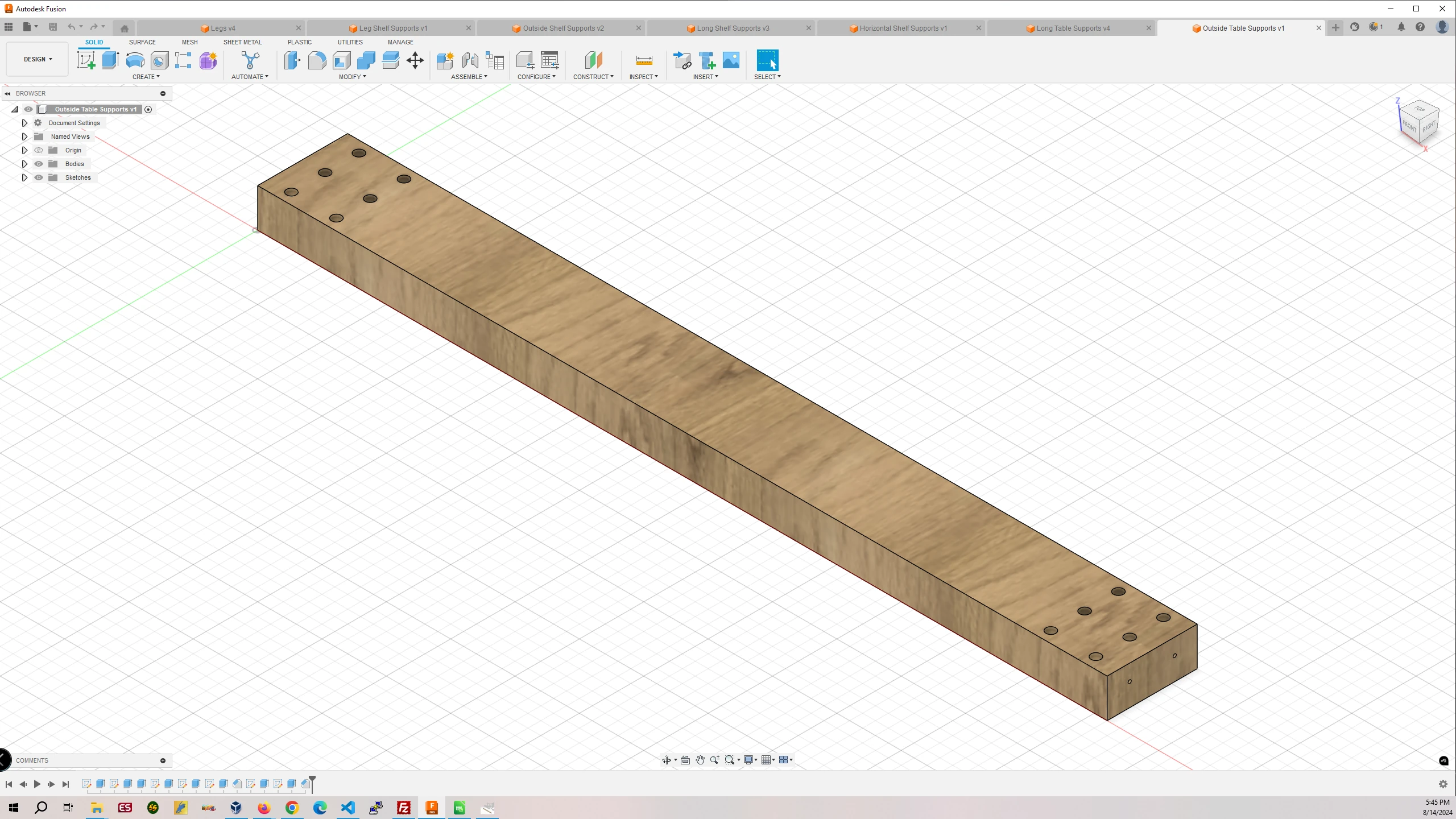 Outside Table Supports