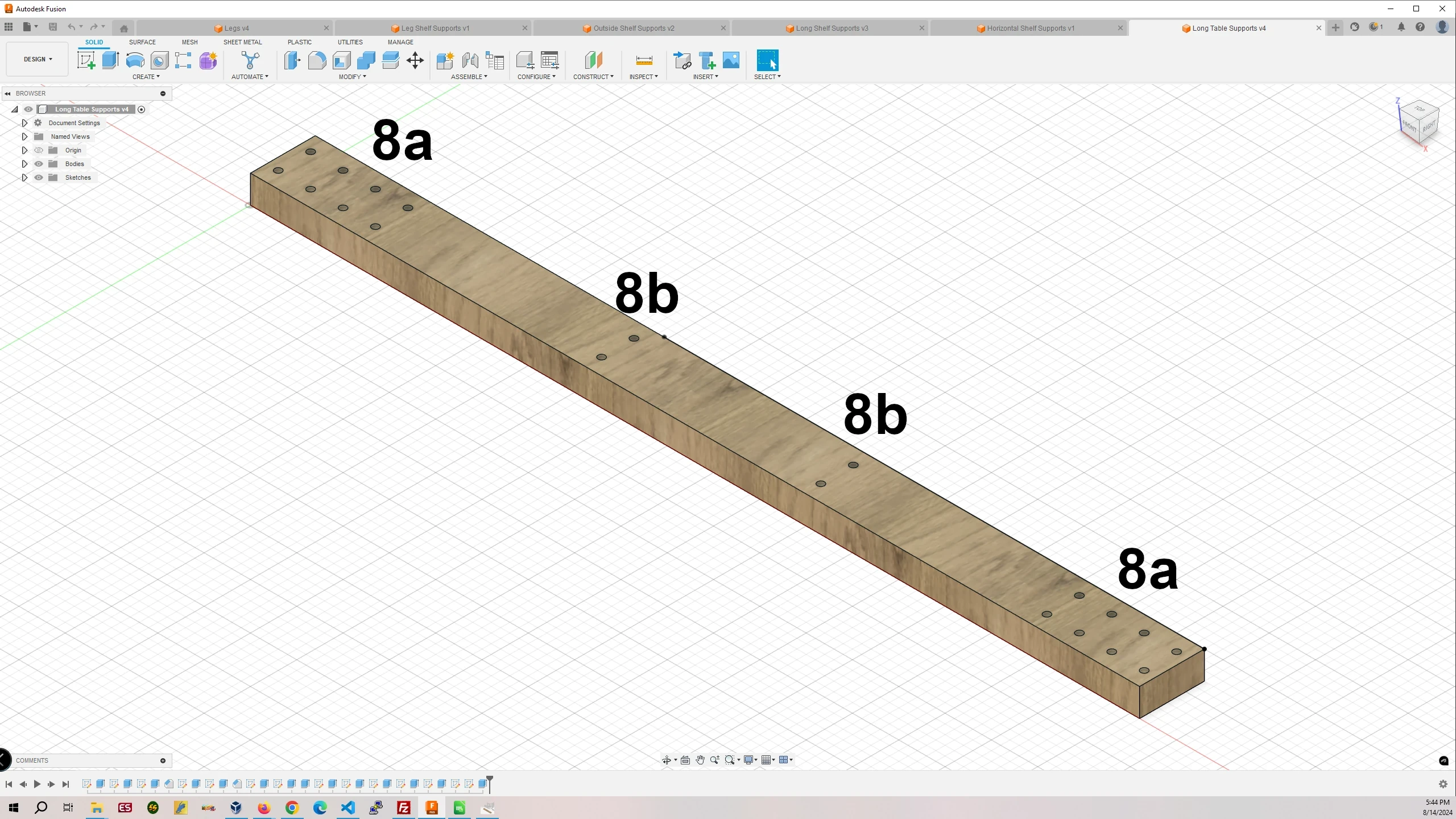 Long Table Supports